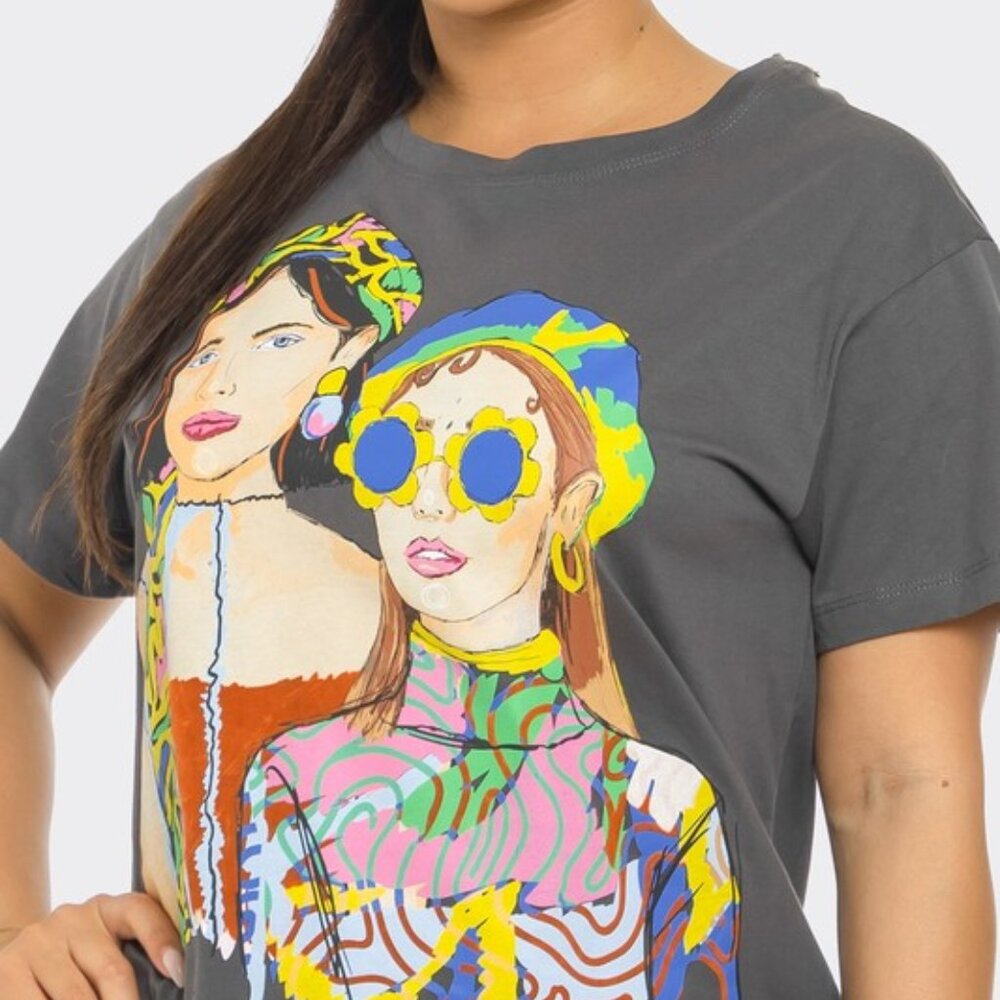 NWT- Graphic-T with women on the front